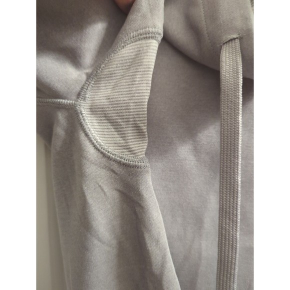 J.Crew Grey Long Sleeve Sweater SZ Small Striped underarms Mock Neck SweatShirt - Picture 3 of 7